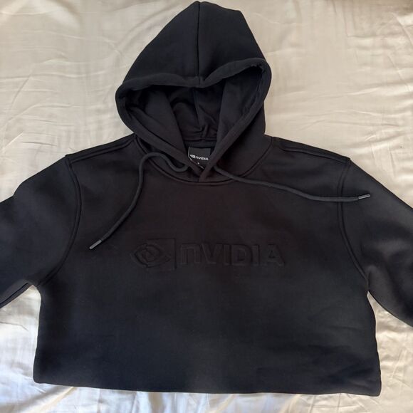 Nvidia Gear Store Embossed Oversized Pullover Hoodie in Black NWOT - Picture 6 of 7